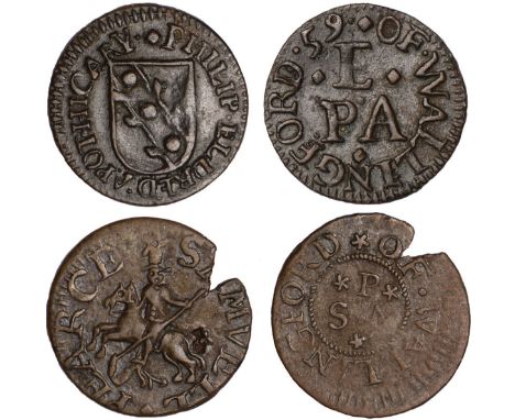 British Tokens, Seventeenth Century Tokens, Berkshire, Wallingford (2): Philip Eldred, farthing, (16)59, family arms (W.133);