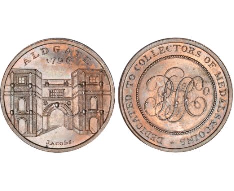 British Tokens, Eighteenth Century Tokens, Middlesex, Skidmore's Gates series, halfpennies (6), rev. cipher PSCo, undated, ob
