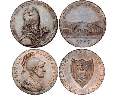 British Tokens, Eighteenth Century Tokens, Hampshire, Southampton, [W. Taylor, R.V. Moody & Co.], halfpenny, 1791, helmeted b