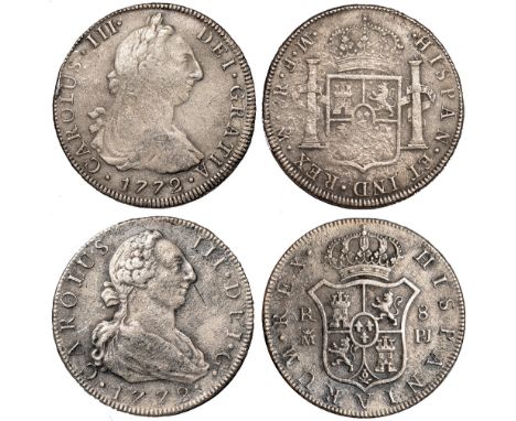 Foreign Coins and Medals, Spain, Carlos III, 8 reales, 1772PJ, Madrid, draped bust r., rev. crowned arms (KM.414.1; Cay.11999