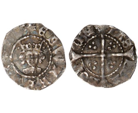 British Coins, Edward IV, first reign, heavy coinage (1461-1464), halfpenny, London, class I, mm. plain cross, crowned facing