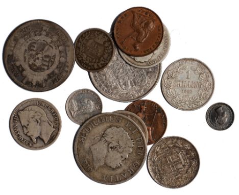 British Coins, George IV, halfcrown, 1825, bare head l., rev. crowned helmet over ornate shield of arms (S.3809), good fine; 