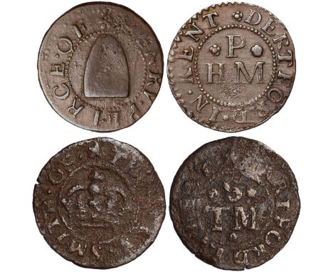 British Tokens, Seventeenth Century Tokens, Kent, Dartford (2): Henry Peirce, farthing, sugar loaf (W.138); Thomas Smith, far