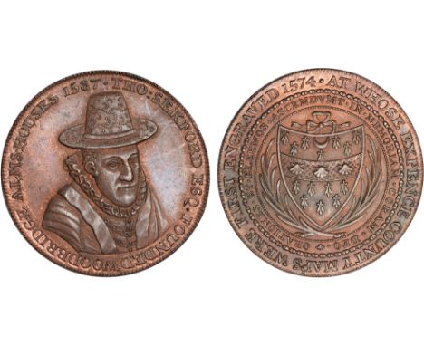 British Tokens, Eighteenth Century Tokens, Suffolk, Bury St Edmunds, P. Deck, penny, 1794, bust of Marquis Cornwallis, rev. F