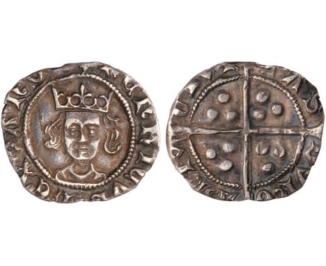 British Coins, Henry VI, first reign, pennies, Durham (4), rosette-mascle issue (1430-1431), Bishop Langley, crowned facing b