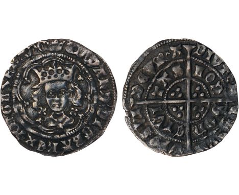 British Coins, Edward III, fourth coinage, pre-treaty period (1351-1361), halfgroat, London, class D, mm. broken cross, crown
