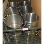 12x Stainless Cooking Pots