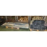 Shelving assembly - Racking Upright x16, Front & Back Beams x24, Side Rails x24, Shelf Sec