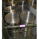 12x Stainless Cooking Pots