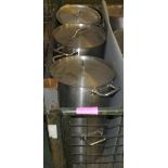 6x Stainless Cooking Pots