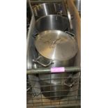 6x Stainless Cooking Pots