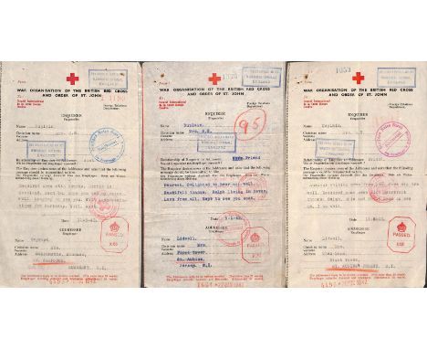 Alderney Evacuees. 1941 (Jan 9) - 1944 (Mar 29) Forms from Sarah Duplain, evacuated from Alderney to the U.K just prior to th