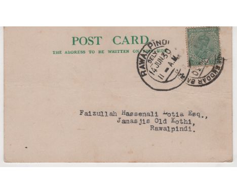 1930 (May 15) Postcard signed by Man Mohan Singh with the short message "with apologies for late posting", not posted until J