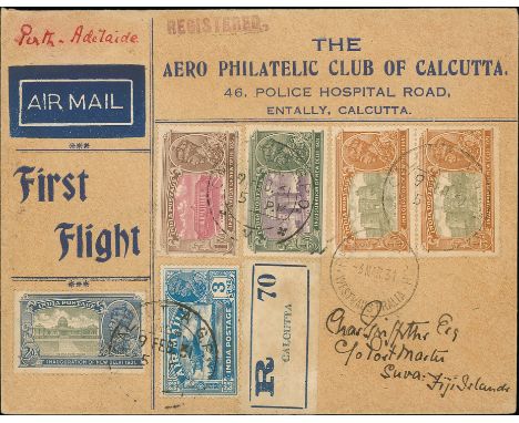 1931 (Feb 9) First Indian acceptance for Australian mails flown from Perth to Adelaide, Aero Philatelic Club of Calcutta cove