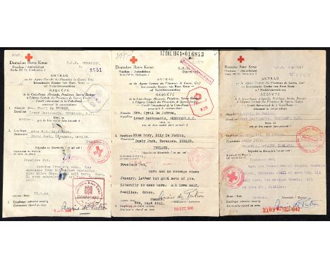 Ireland. 1941-44 German forms from Mrs A. De Putron in Guernsey to her daughter in Dublin, the first three forms sent in 1941