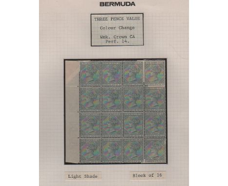 3d Grey, unmounted mint block of sixteen, margin at left, folded along first horizontal perfs, superb. S.G. 28, £368+. 
