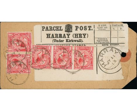 Parcel Tags and Envelopes. 1895-1940 Tie-on parcel tags (12), entire covers bearing Parcel Post labels (3), and address label