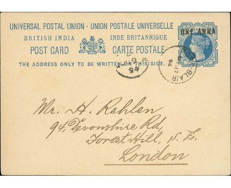 Port Blair. c.1870-1951 Covers and cards (21) and stamps (8), the interesting collection written up on pages including octago