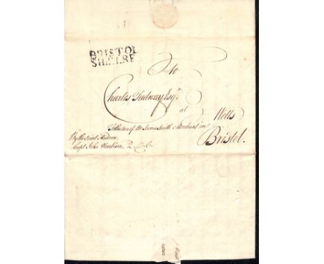Bristol. 1767 (June 7/July 7) Entire letters from Antigua to Charles Tudway at Wells, care of James Smith Merchant in Bristol