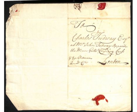 1753-60 Entire letters from Antigua to Charles Tudway at John Tudways opposite the Mews Gate, Charing Cross, London (three to