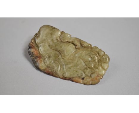 A Carved Jade Item, 7cm High, with Loss