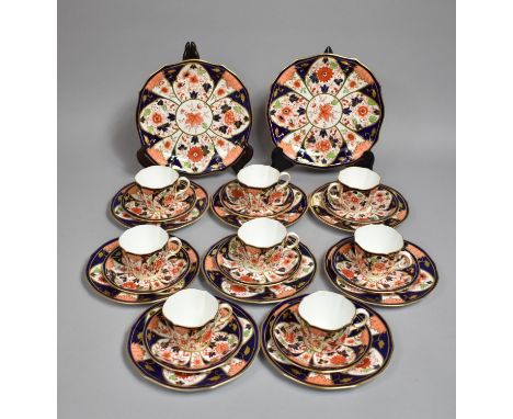 A Royal Crown Derby Imari Tea Set, Pattern No 6041 to comprise Eight Saucers, Eight Side Plates, Two Cake Plates and Eight Cu