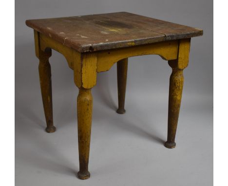 A Vintage Games/Shove Halfpenny Table Stool, 46cm Square Top and 45cm high&nbsp;