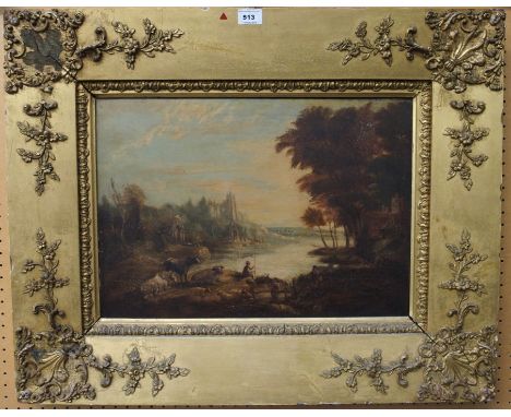 CONTINENTAL SCHOOL A capriccio landscape, oil on panel, 34 x 48cm Gilbert Telfer Collection, Edinburgh