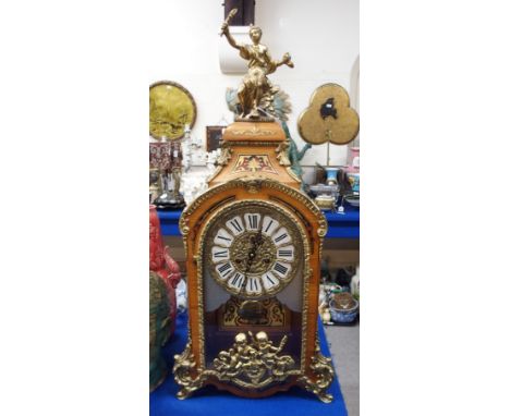 A 20th Century French boulle style mantle clock with ormolu mounts, 77cm high Gilbert Telfer Collection, Edinburgh