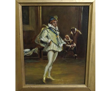 CONTINENTAL SCHOOL Courtier, oil on board, 30 x 23cm and mythological scene, oil on panel, 30.5 x 22.5cm (2) Gilbert Telfer C