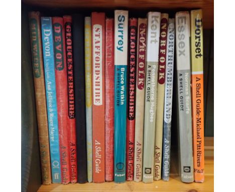EIGHTEEN SHELL GUIDES OF BRITAIN including Dorset, mostly published by Faber and Faber, two ring bound the others hardback