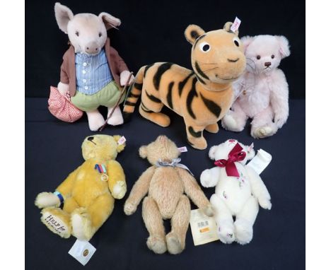 A COLLECTION OF STEIFF ANIMALS, INCLUDING 'TIGGER' 'Pigling Bland', 'Help for Heroes' bear, and three other bears 