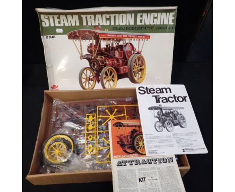 STEAM TRACTION ENGINE PLASTIC MODEL KIT Manufactured by Bandai Mokei Corporation. Including review from 'Scale Models' Dec 19