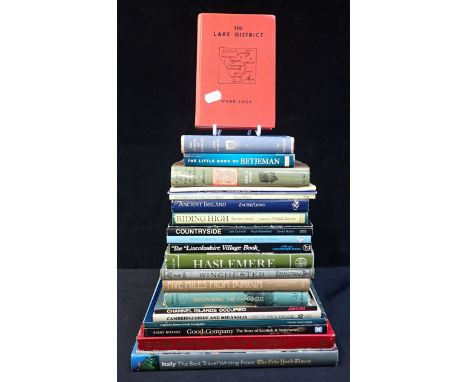 A WARD LOCK RED BOOK GUIDE - THE LAKE DISTRICT 26th edition, and a quantity of travel/topographical books (one box)