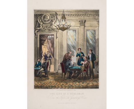 Dawe (George, engraver) The Life of a Nobleman, first edition, 9 hand-coloured aquatint plates, no title or letterpress as is