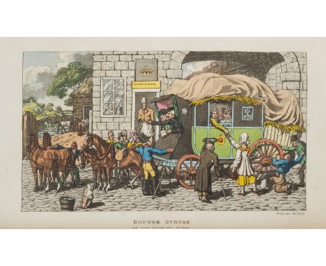 [Combe (William)] Doctor Syntax in Paris or A Tour in search of the Grotesque, first edition, hand-coloured aquatint frontisp