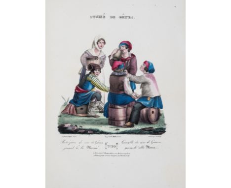 Pittaluga (Alessio) and others. Costumes des differens etats de l'Italie, [Part 5, Duché de Gênes], 40 hand-colour lithograph