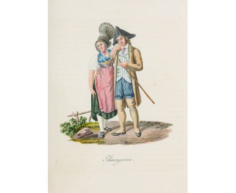 Meyer (Felix) Collection de Costumes Suisses originaux/ Costumes Suisses en mignature, first edition, hand-coloured aquatint 