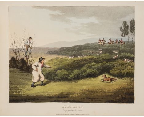 Frankland (Sir Robert) The Southern Hounds, first edition, 7 hand-coloured aquatint plates, original dark brown wrappers boun