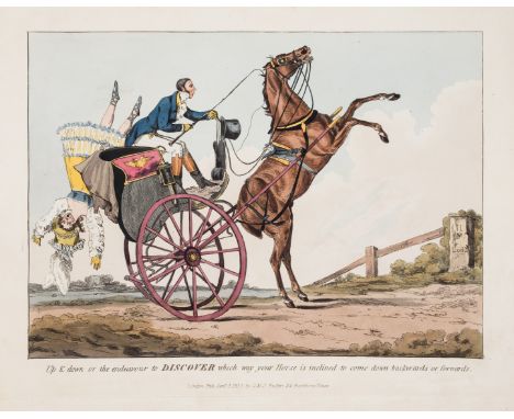 Alken (Henry) Driving Discoveries, first edition, bound without title, 7 hand-coloured  aquatints, modern half-burgundy moroc