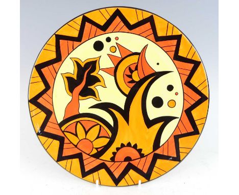 Lorna Bailey (b.1978) for Carltonware - a ceramic charger, of circular slightly dished form, underglaze bright colour painted
