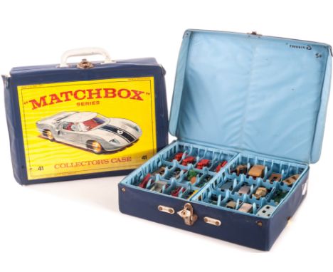 Matchbox Series Collector’s Case, two cases containing forty eight cars in each case, including 46 Morris Minor 1000, 22 Vaux