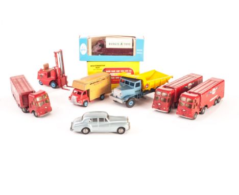 Budgie, Benbros & Zebra Toys, Budgie Volkswagen Delivery Van, Routemaster Bus, in original boxes, loose Esso Refuelling Tanke