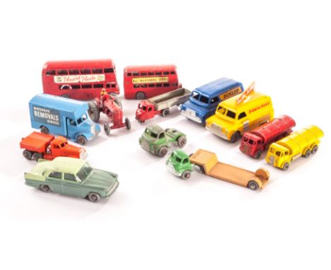 Matchbox Lesney 1-75 Series, including No.42 Evening News Van, No.11 Road Tanker (3), two yellow, one red, No.4 Massey Harris