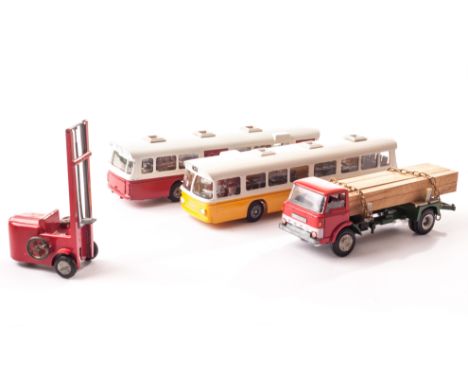 Tekno/Kirk/Vilmer Commer­cial Vehicles, No.413 VW Van ‘Restaurant Zoo’, Ford Taunus Van, No.750 Kul & Koks Tipping Wagon & Tr
