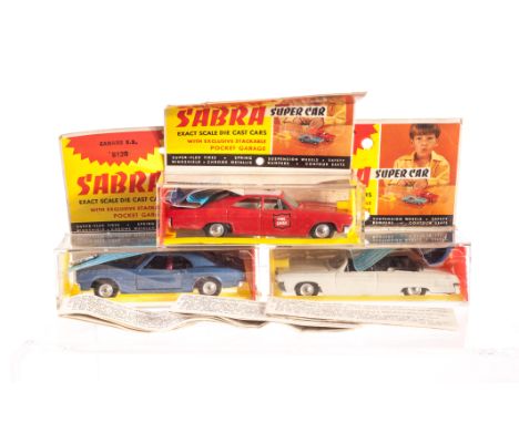 Gamda Koor Sabra Series, 8111 Chrysler Imperial, white, 8120 Camaro SS, light metallic blue, 8103/1 Chevrolet Fire Chief, in 