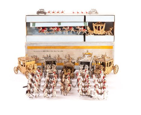 Johillco Coronation Series Royal Coach, in original box, E, box F-G, with other Coronation Coaches, P-G, some damage (qty) 
