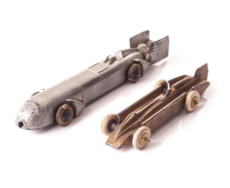 A Johillco ‘Golden Arrow’ Land Speed Record Car, gold body, yellow hubs, original white tyres, F-G, with Johillco Silver Bull