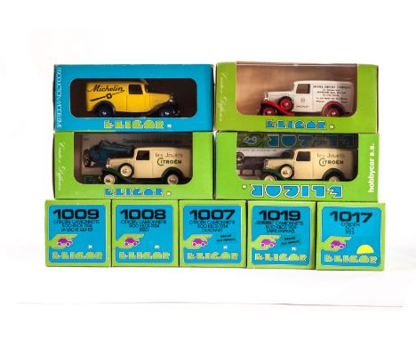 Eligor 1/43 Scale Models, including 1008 Citroën Camionnette Esso, 1009 La Vache, 1007 Dubonnet, 1019 Saint Raphael and many 