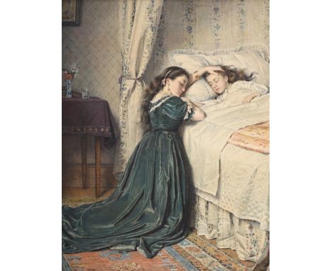 GEORGE GOODWIN KILBURNE (BRITISH 1839-1924) EDITH AND FLORENCE Watercolour and bodycolour Signed and dated '1874' (lower left